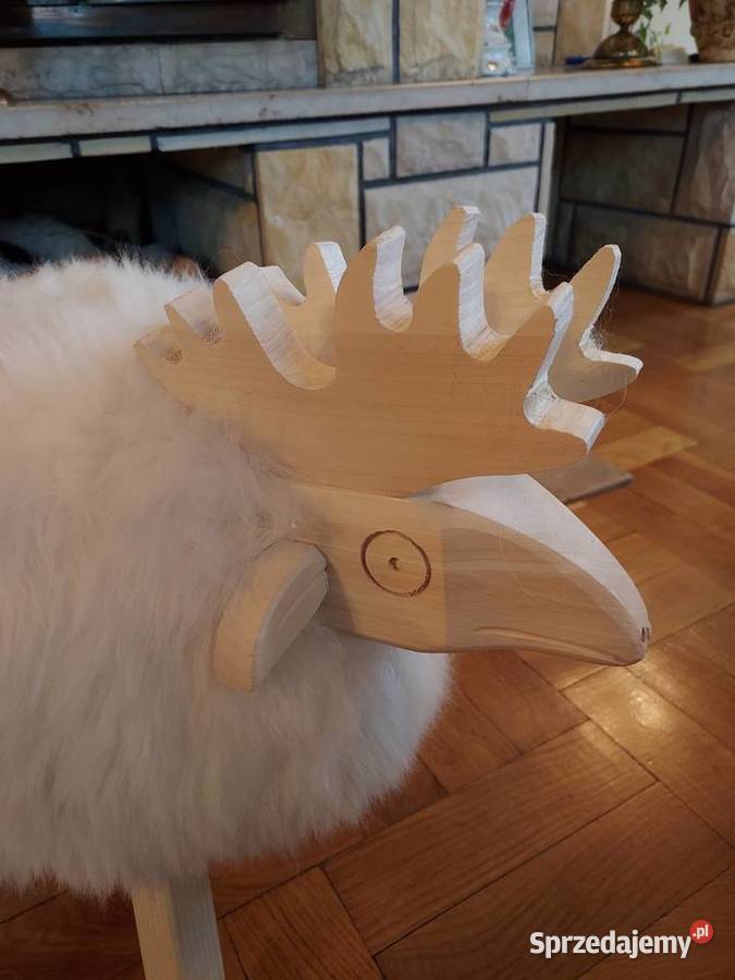 Renifer Reniferek Ozdobny z Naturalnej Owczej Dekoracje i ozdoby Szaflary