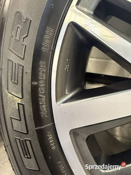 Komplet Felgi Koła 18 opony Bridgestone 26560R18 Pasłęk