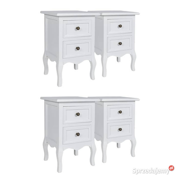 Szafki nocne z 2 szufladami 4 MDF białe WM276039 Nocne Warszawa sprzedam