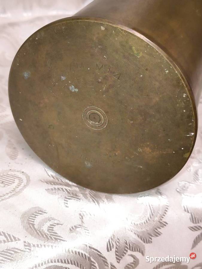 Łuska artyleryjska 105 mm M14 z 1944 r oryginał Antyki, Sztuka, Kolekcje łódzkie Chorzew