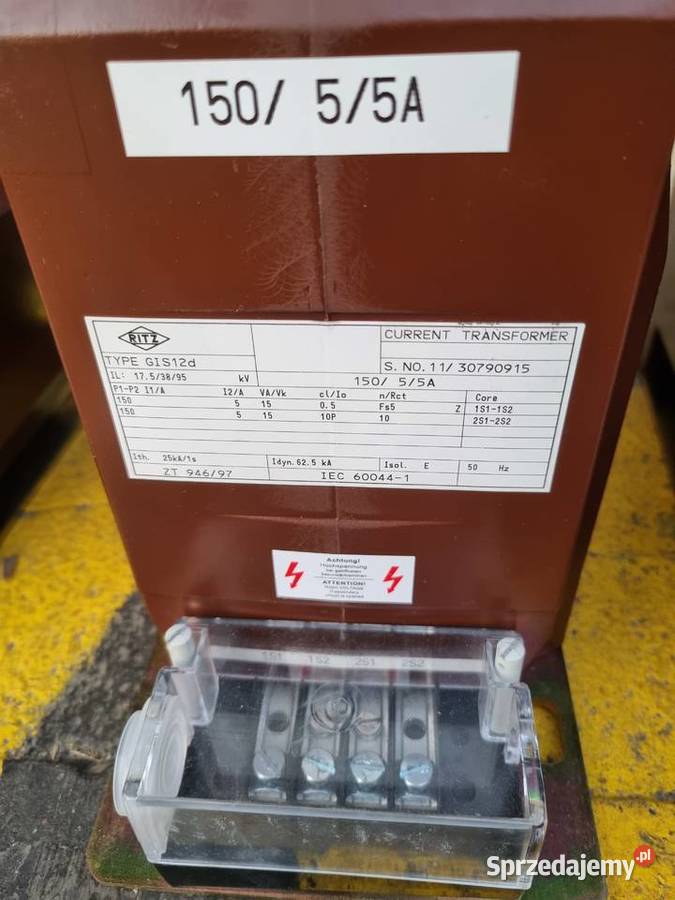 Przekładniki prądowe SN 1220kV GIS 12d 15055A Gdańsk