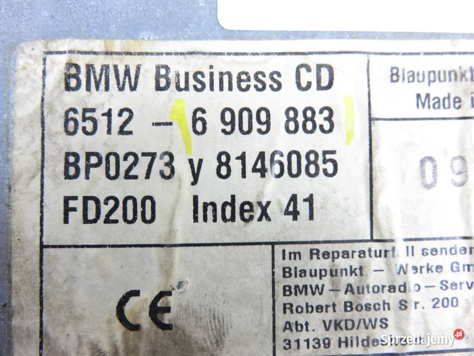 RADIO BMW 3 Touring E46 6909883 sprzedam