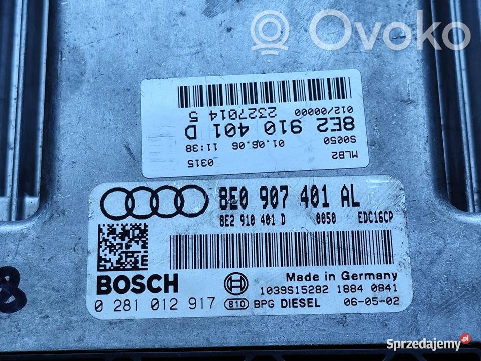 Audi A4 B7 STEROWNIK KOMPUTER SILNIKA ECU osobowe