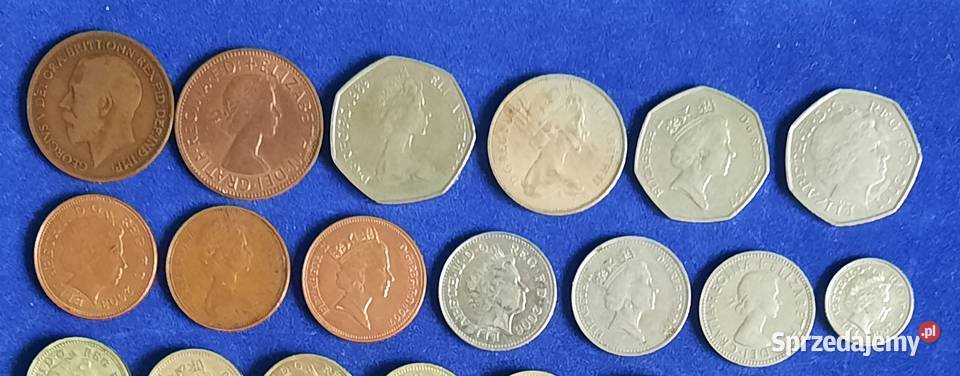 Zestaw II Monet Anglia GB Wielka Brytania Gliwice