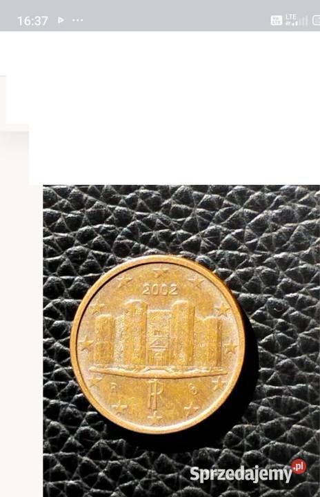 Moneta 1 euro cent z 2002r Włoska Szczekociny