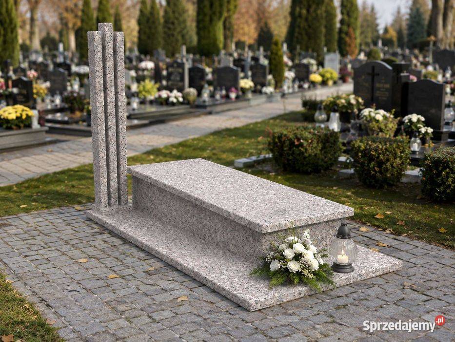Nagrobek Granitowy Pojedynczy Premium Sarkofag z Mieleszynek