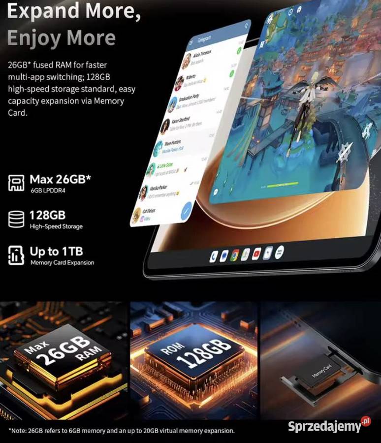 Tablet Teclast T65 134 cala Android 16 SIM małopolskie Kraków