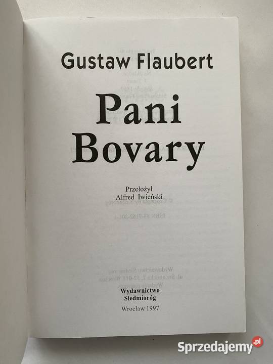 Pani Bovaryksiazka Lublin sprzedam
