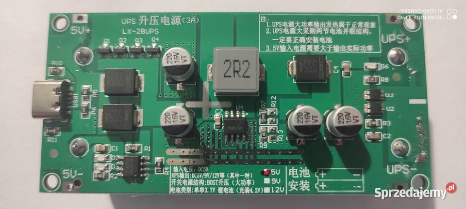 USBC 18650 liion ładowarka DCDC UPS zasilacz
