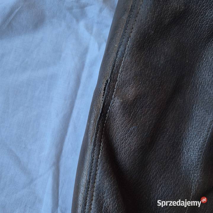 Stara teczka skórzana vintage prl Brzesko