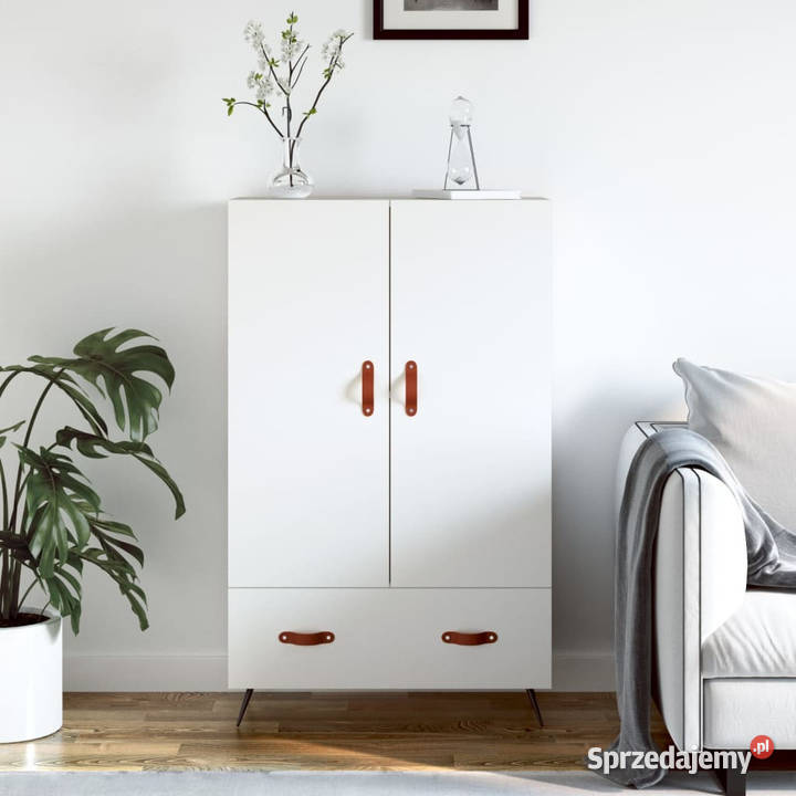 Wysoka szafka biała 695x31x115 materiał Warszawa