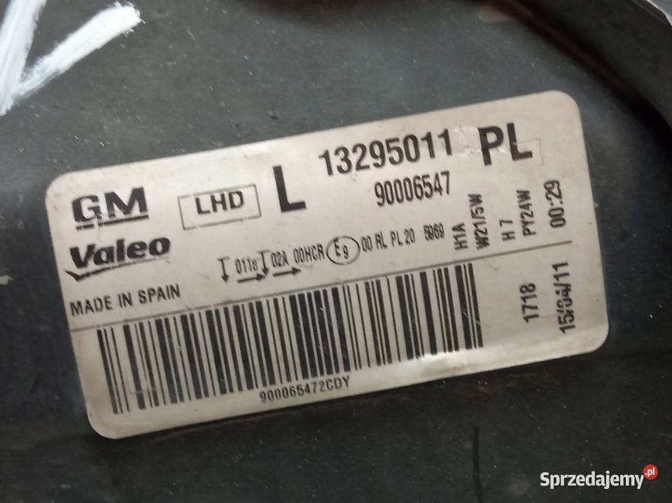 LAMPA PRZÓD LEWA EU LIFT 13295011 Opel Corsa IV sprzedam