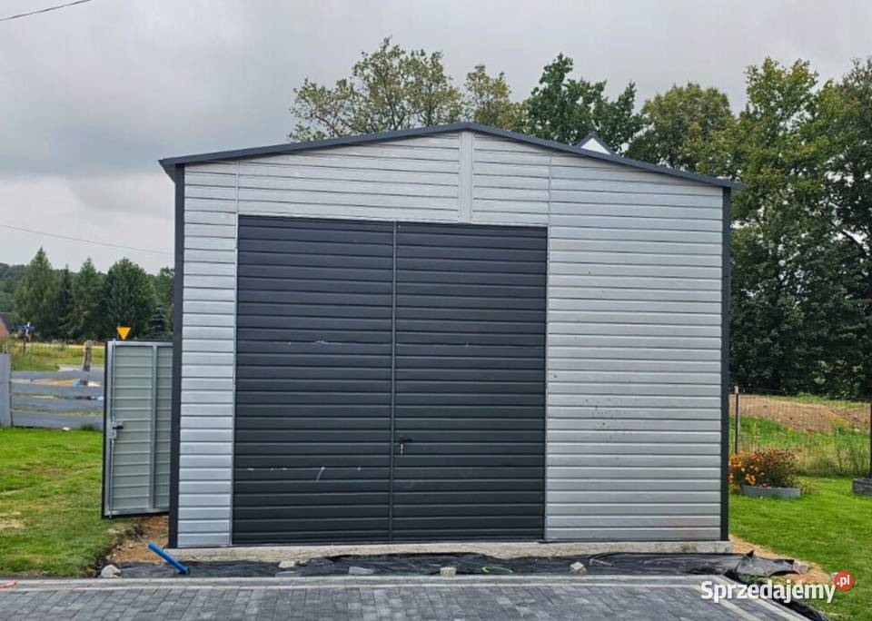 Garaż blaszany 53x64 szary antracyt dwuspadowy Pozostałe Meble ogrodowe Jodłownik