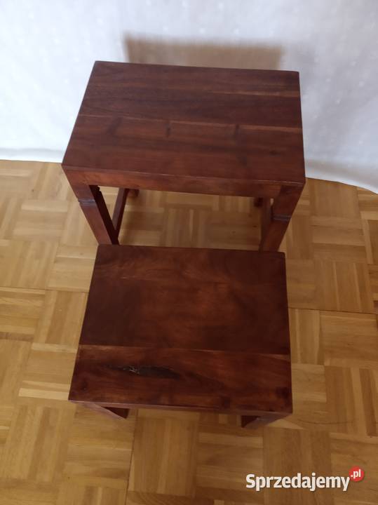 komplet stolików kawowych z drewna egzotycznego łódzkie Łęczyca