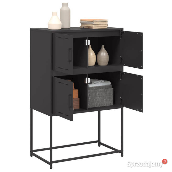 Szafka czarna 685x385x107 stal WM846482 Pozostałe mazowieckie Warszawa