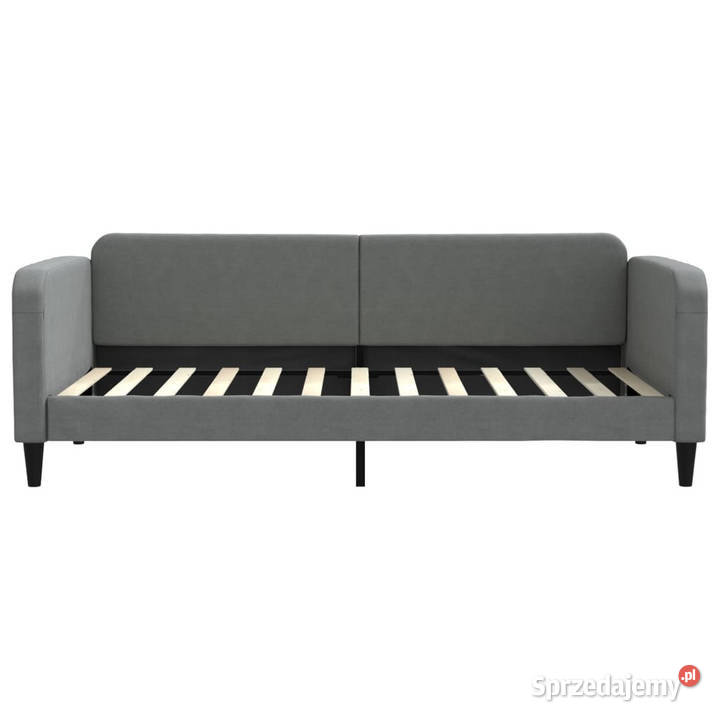 Sofa z materacem do spania ciemnoszara tkanina Warszawa