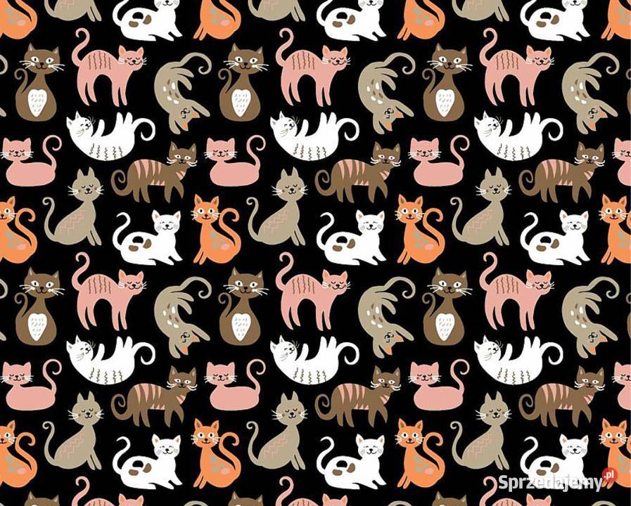 Tkanina bawełniana w koty Materiał na pościel