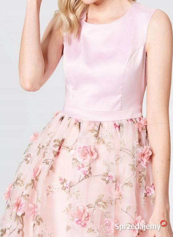 MOHITO 40L sukienka RÓŻ halka tiul organza Warszawa