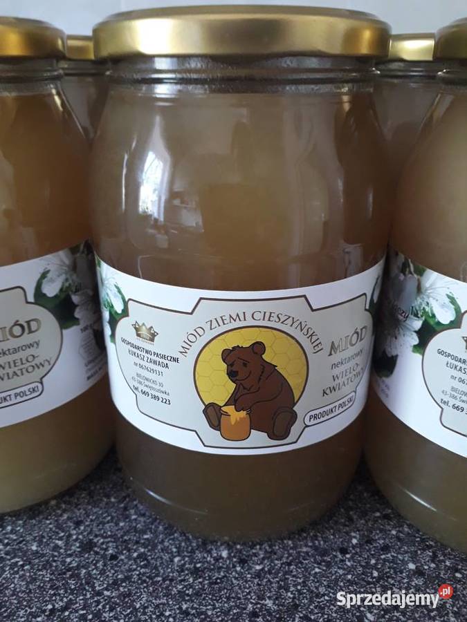 Miód pszczeli wielokwiatowy polski z własnej Pruchna