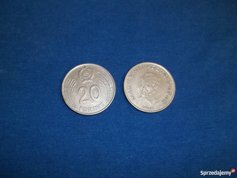 Moneta 5 i 20 forint Węgry 2 monety numizmatyka Łódź