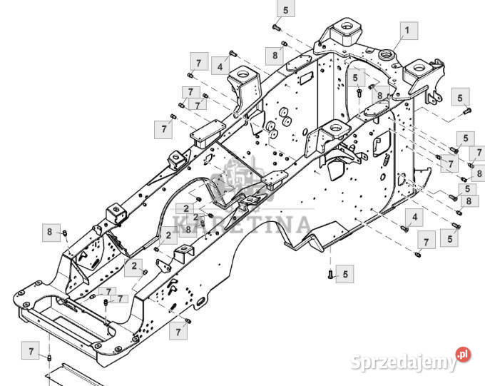 John Deere 9420RX 9470RX 9520RX 9620RX Rama Jastrzębniki