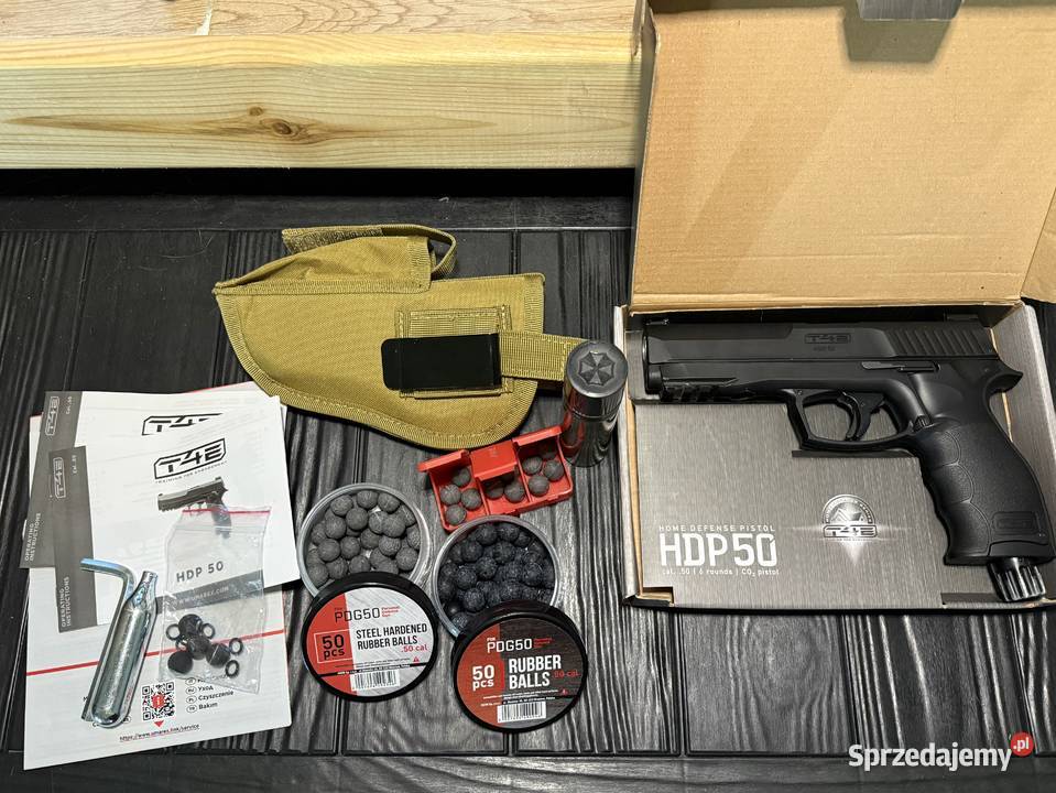 Umarex HDP 50 pistolet na kule gumowe akcesoria Sporty strzeleckie i myślistwo