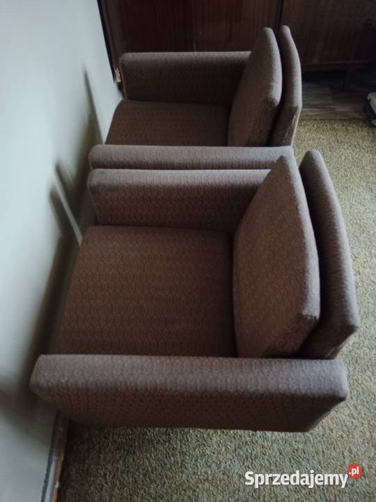 Para Foteli Klubowych PRL lata 70 Do Renowacji 68cm Ruda Śląska