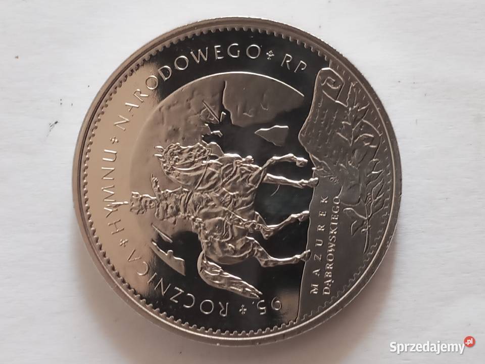 Monety 5 z 2018 medal 95 rocznica hymnu Szczecinek