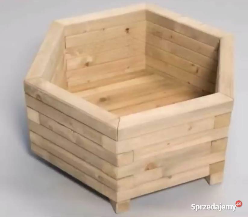 Drewniana donica sześciokątna 65 Zgierz