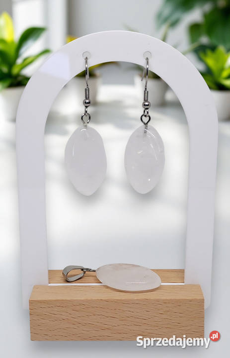 Komplet kolczyki i zawieszka z kwarcu KWARC sprzedam