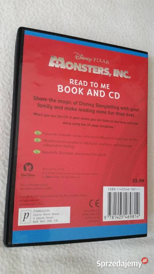 MONSTERS INC READ TO ME Book and CD English