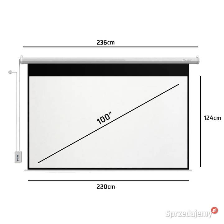 Ekran projekcyjny 100 elektryczny Łódź