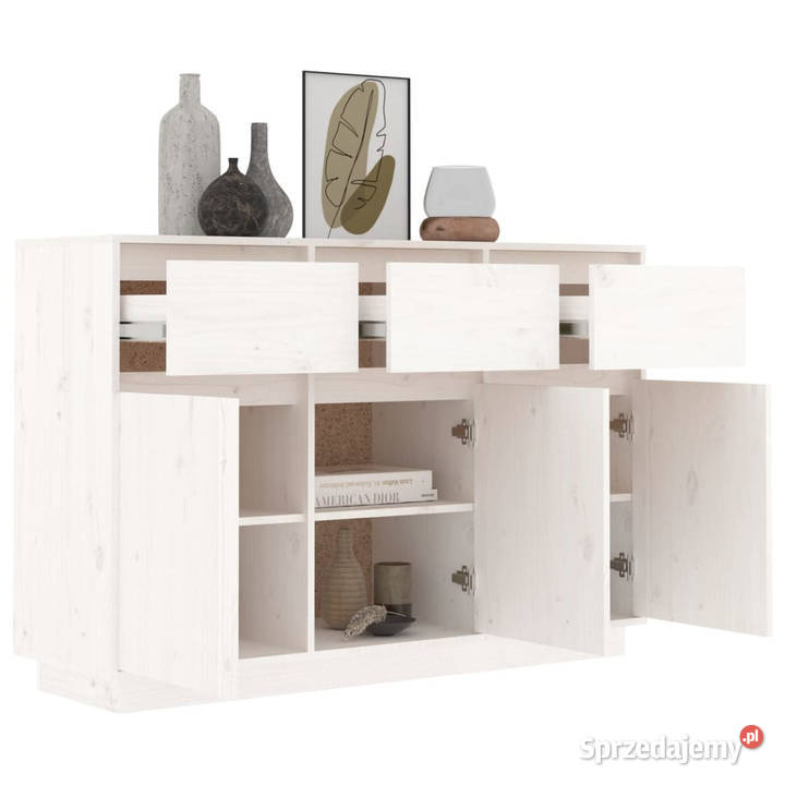 Szafka biała 110x34x75 lite drewno sosnowe Warszawa sprzedam