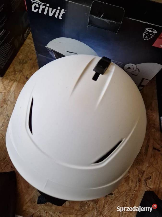 Kask narciarski snowboardowy Crivit biały czarny Głogowa
