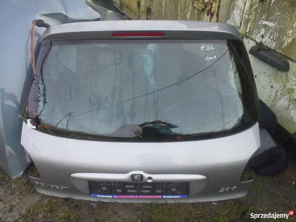 Peugeot 206 klapa tył EZAC Dębno