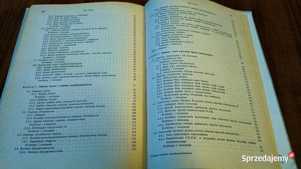 Zasady rachunku prawdopodobieństwa i statystyki Gdańsk sprzedam