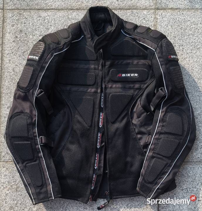 Kurtka motocyklowa letnia mesh 4Biker męska czarny Odzież sportowa