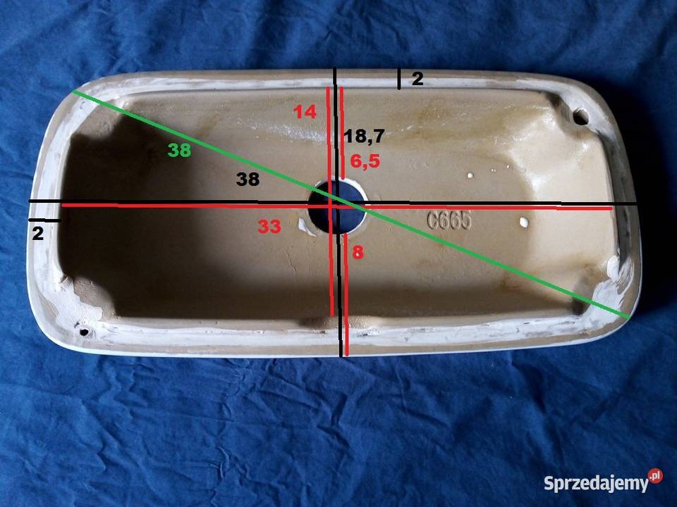 Pokrywa spłuczki 38 x 187 Warszawa