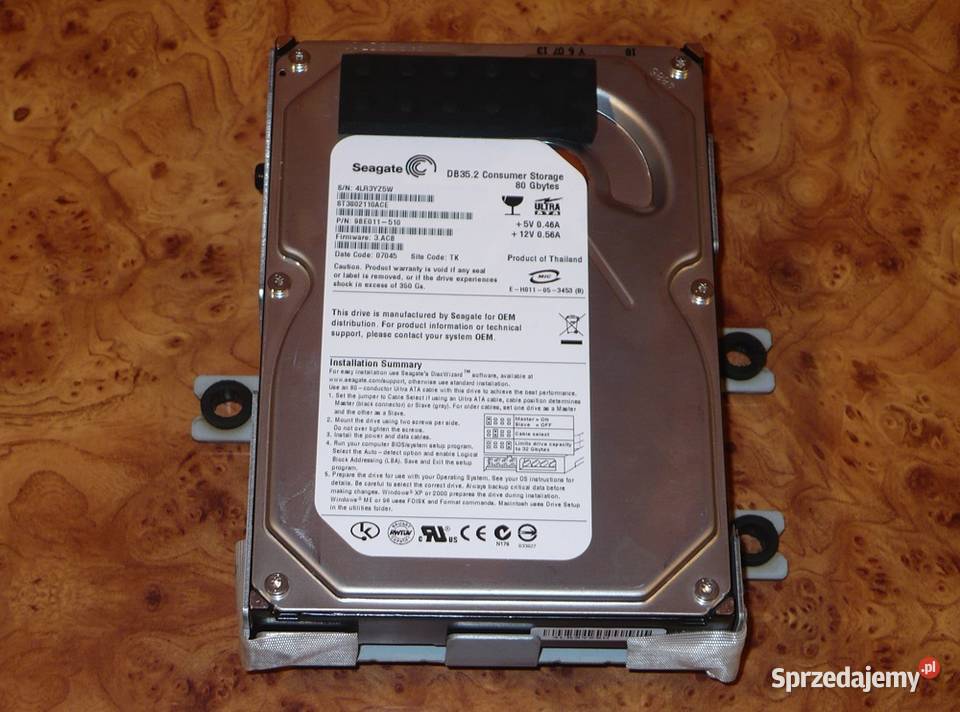 Dysk HDD Seagate ATA 80GB TV LG 42LC2RR Lublin sprzedam