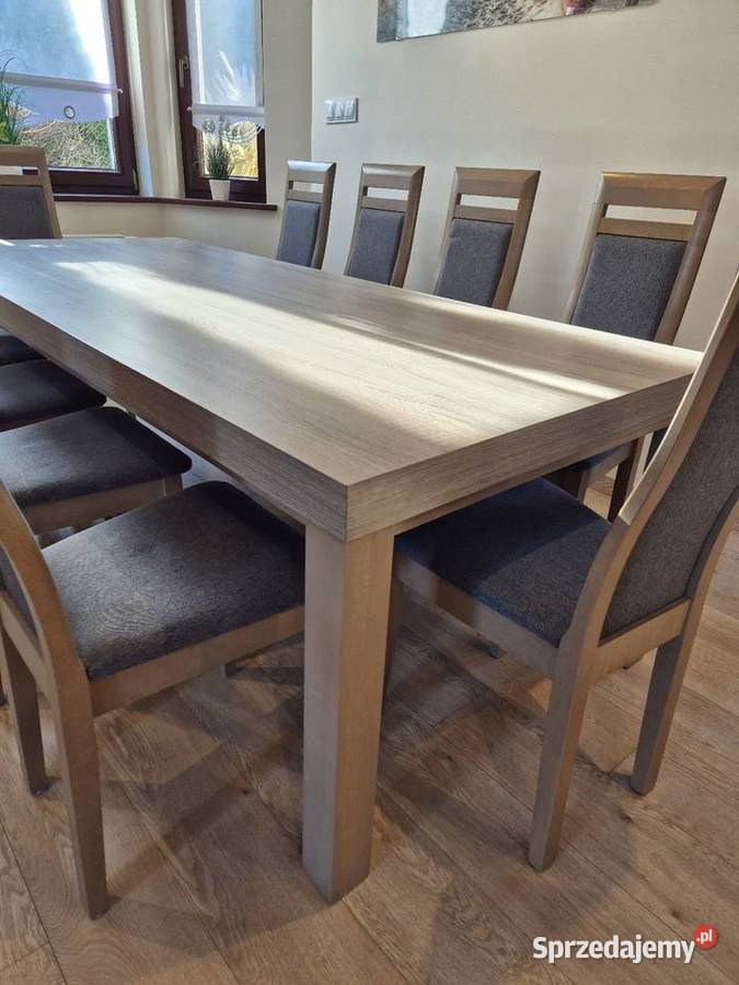 Duży Stół Dąb Sonoma 240 x 100 x 75 z 10 Ostrów Wielkopolski