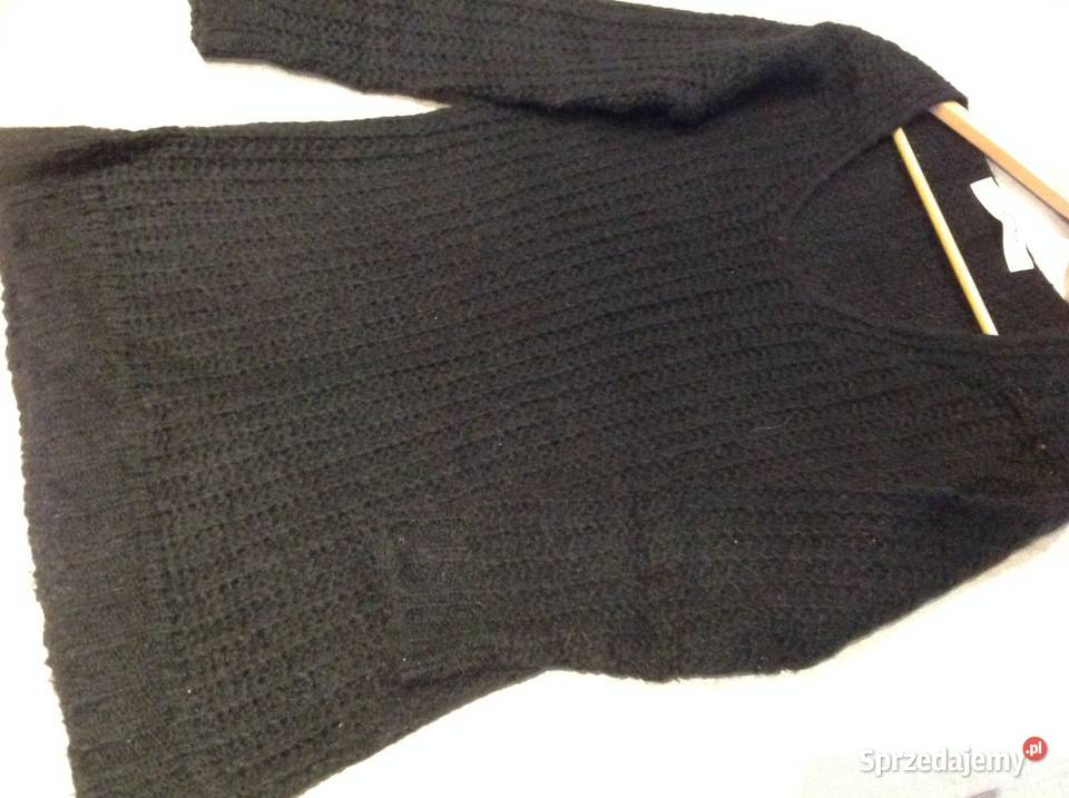 Czarny Sweter Damski ZARA M Moher 22 Wełna 8 Rozmiar 38(M)