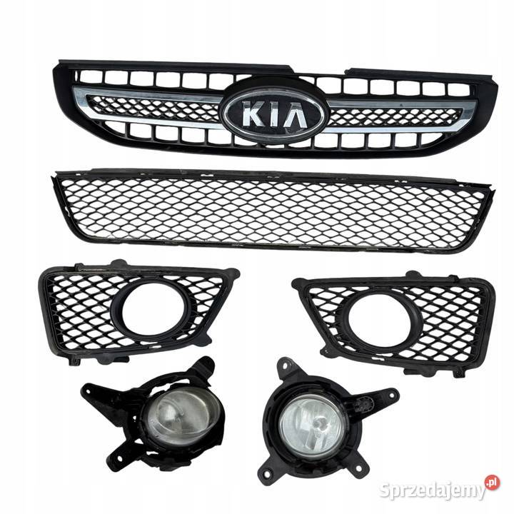 Grill atrapa kratka w zderzak przód halogen Kia Barłogi