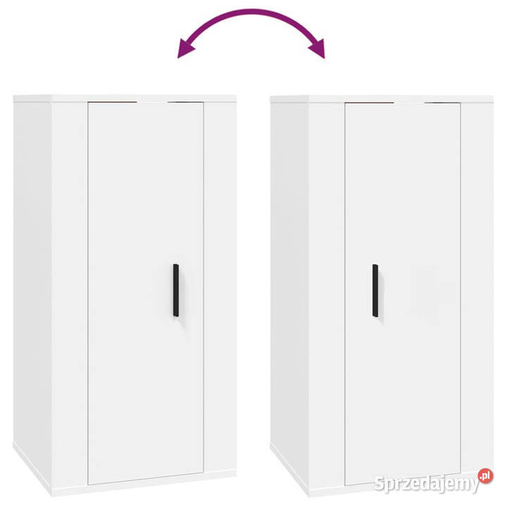 Wisząca szafka telewizyjna biała 40x345x80 Warszawa