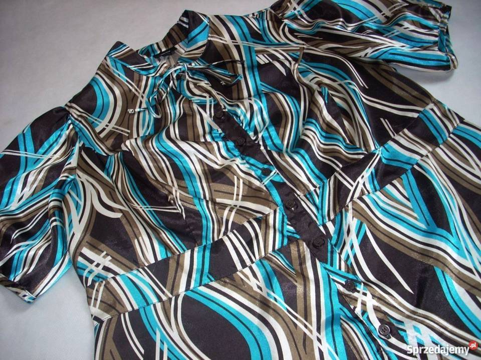 ELEGANCKA koszula BLUZKA stójka wiązana 44 XXL małopolskie Nowy Sącz