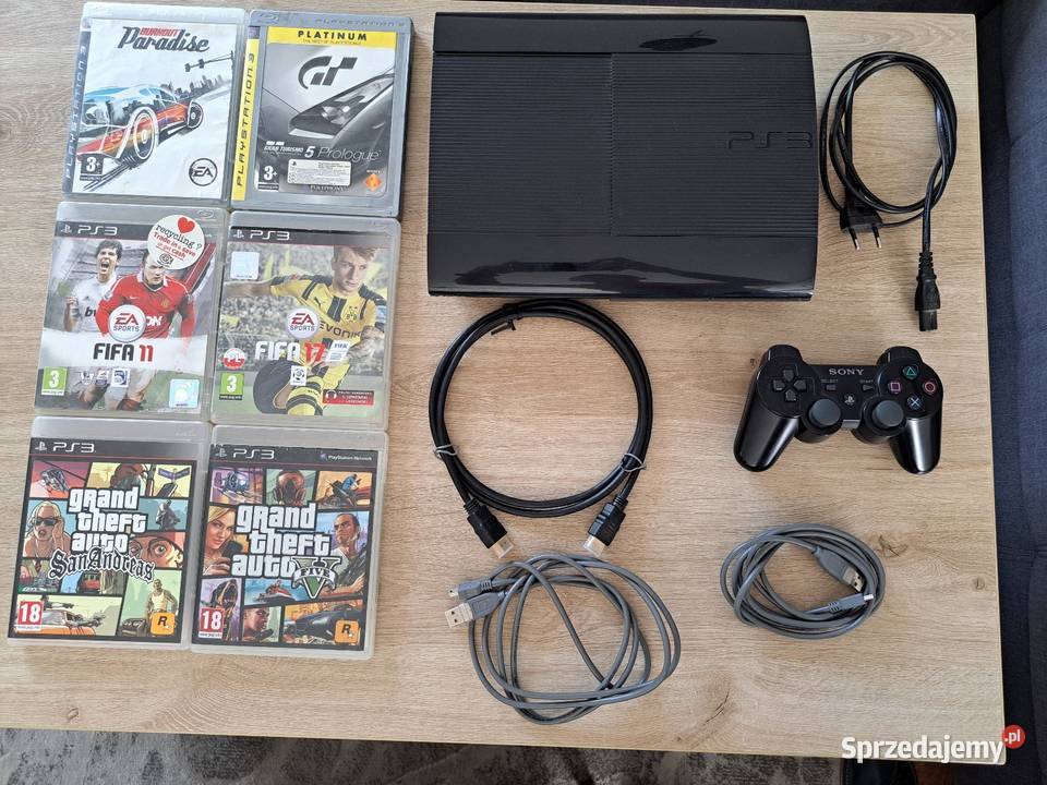 Konsola Sony 3 pad 500mA okablowanie Gry GTA 5 Sony Playstation 3 Radom sprzedam
