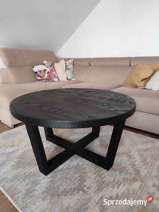 Stolik kawowy dębowy okrągły 46cm Zduńska Wola