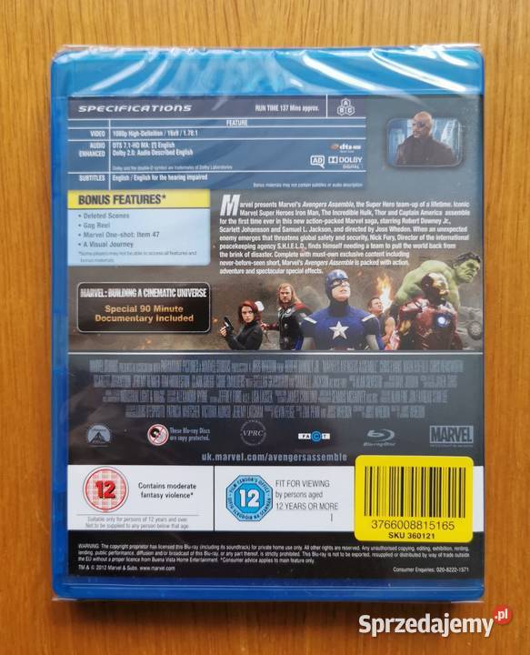 Avengers Assemble 2 Disc Special Edition 2x edycja limitowana Parzęczew