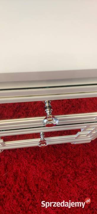 Szafka nocna nakastlikbiała ornament Glamour 40cm Meble małopolskie Nowy Sącz