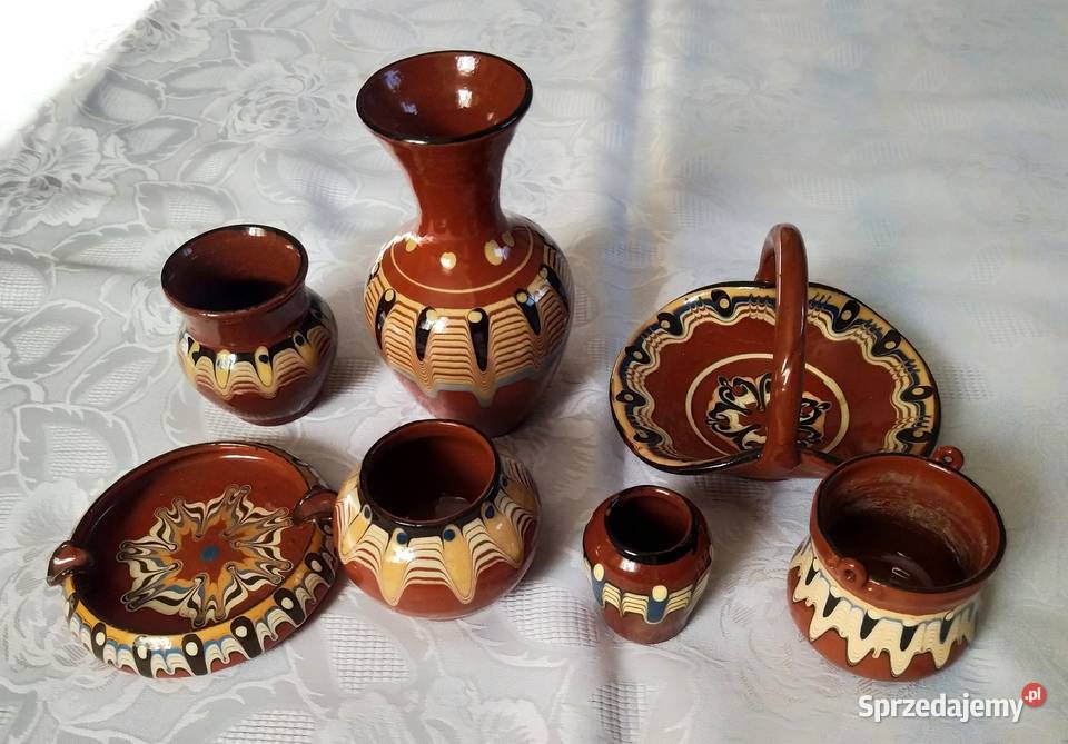 Ceramika bułgarska gliniana glazurowana ręcznie Porcelana i szkło Opole