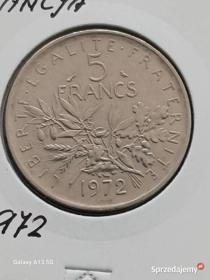 5 Franków Francja 1972 r Konin